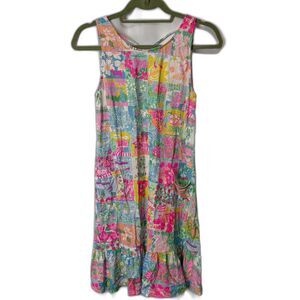Lilly Pulitzer Kristen Flounce Dress Multi Pop Up Lilly State of Mind Women’s XS
